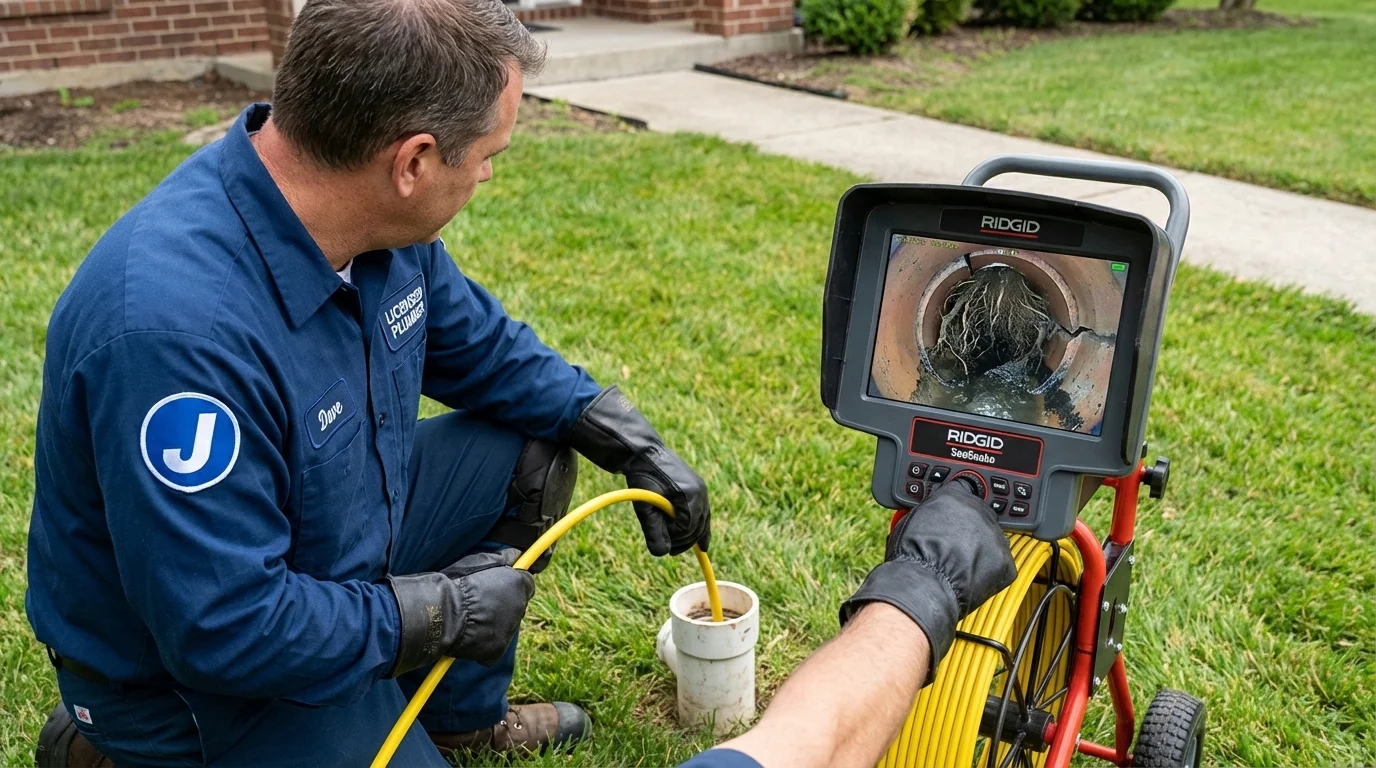 Sewer camera inspection being performed by Johns Plumbing LLC in American Fork